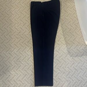 Talbots Pants Navy Size 8 94% Cotton 6% Spandex Side Zipper Flat Front